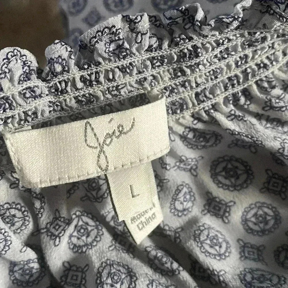 Joie 100% Silk Blouse Size Large - Picture 2 of 7